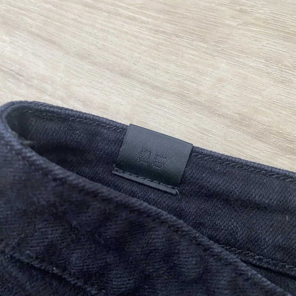 Vince Sz 25 Black Cargo Skinny Jeans Denim Zip Cotton Elastane Women Pockets USA